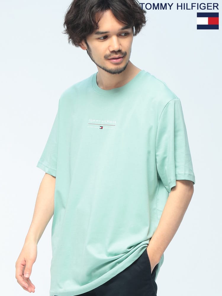 TOMMY HILFIGER (トミーヒルフィガー) Tシャツ 半袖 フロントロゴ マーク刺繍 MW0MW42363 クルーネック カットソー BRAND LOVE LOCKUP TEE ユニセックス