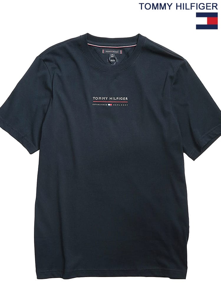 TOMMY HILFIGER (トミーヒルフィガー) Tシャツ 半袖 フロントロゴ マーク刺繍 MW0MW42363 クルーネック カットソー BRAND LOVE LOCKUP TEE ユニセックス