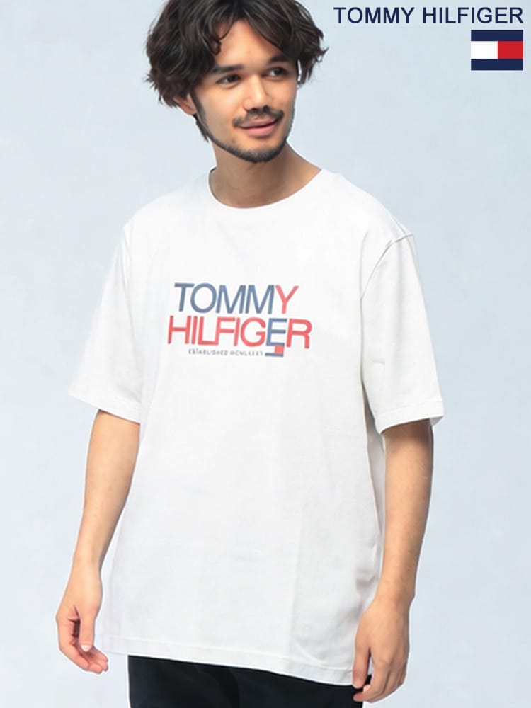TOMMY HILFIGER (トミーヒルフィガー) Tシャツ 半袖 ロゴプリント MW0MW42369 クルーネック カットソー BRAND LOVE BIG TEXT TEE ユニセックス