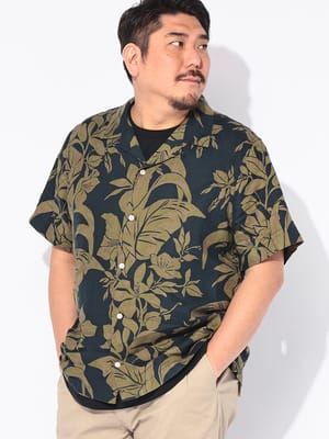 シャツ 半袖 メンズ 大きいサイズ リネン 麻 開襟 REGULAR FIT トップス カジュアルシャツ 春 夏