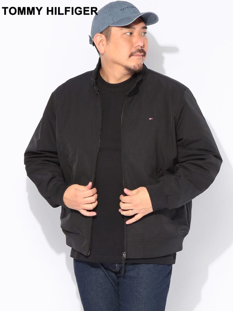 ジャケット メンズ 大きいサイズ スタンドネック フラッグロゴ ダブル 