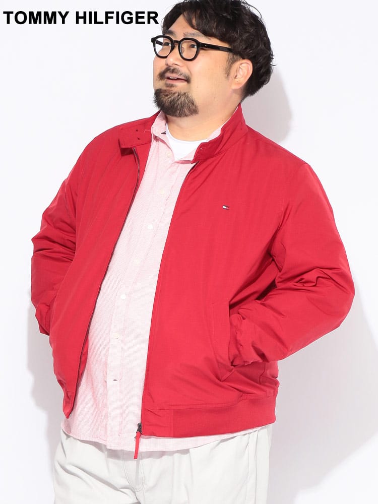 ジャケット メンズ 大きいサイズ スタンドネック フラッグロゴ ダブルジップ ハリントンジャケット アウター 羽織 ブルゾン 中綿ジャケット 羽織 秋 冬