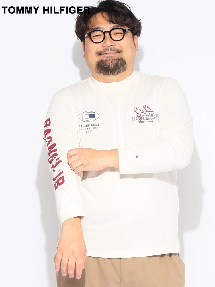 Tシャツ 長袖 メンズ 大きいサイズ コットン100％ モダンアスレチック ロングスリーブTシャツ トップス ロンT クルーネック プリント 柄 長袖 春 秋