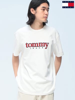 TOMMY JEANS (トミージーンズ) Tシャツ 半袖 ロゴ刺繍 クルーネック カットソー ユニセックス DM0DM22719