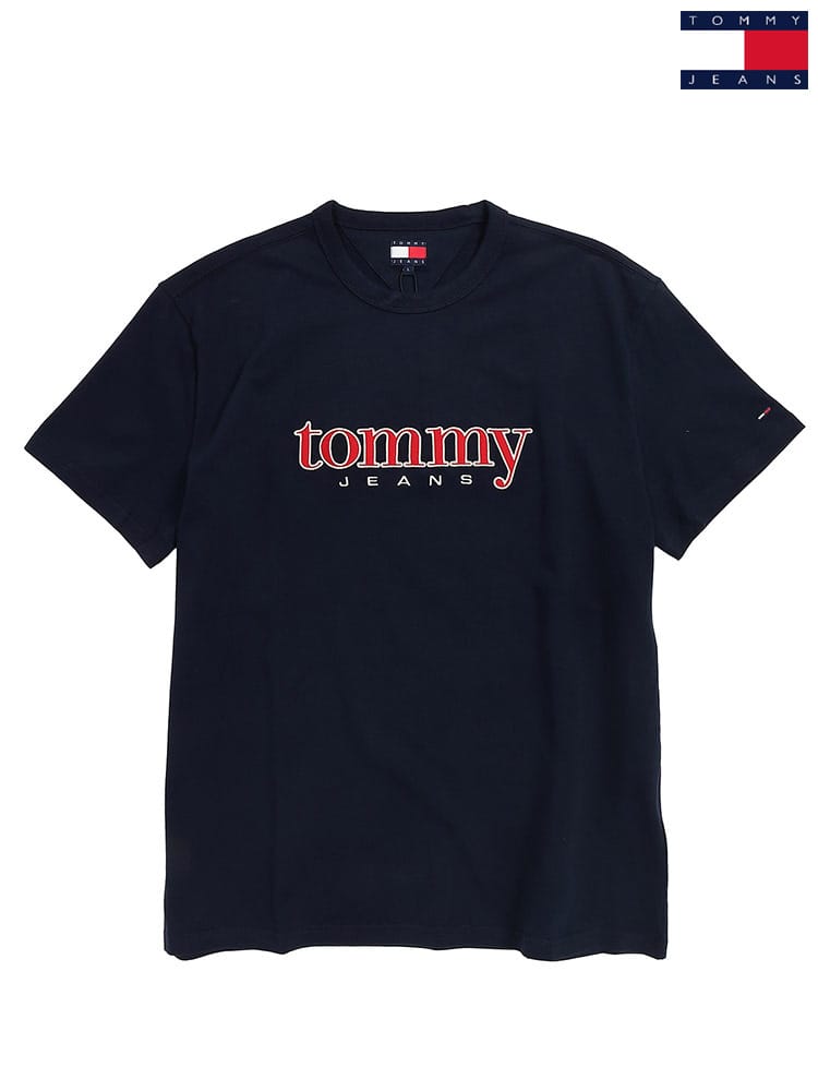 TOMMY JEANS (トミージーンズ) Tシャツ 半袖 ロゴ刺繍 クルーネック カットソー ユニセックス DM0DM22719