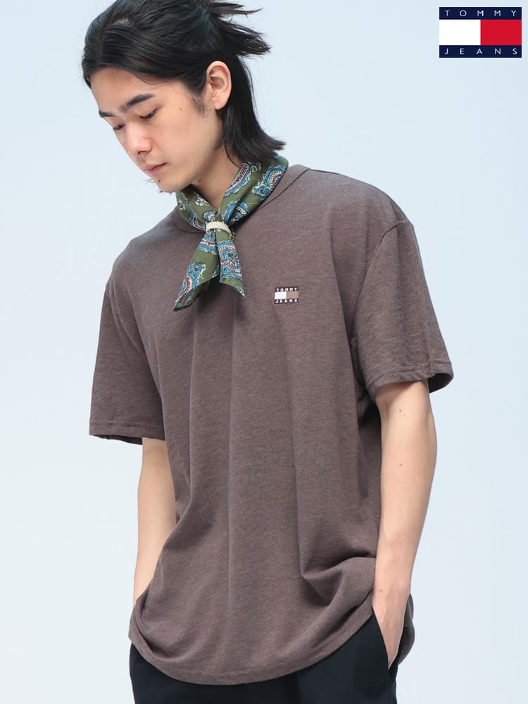 TOMMY JEANS (トミージーンズ) Tシャツ 半袖 ワンポイント クルーネック カットソー ユニセックス DM0DM22667