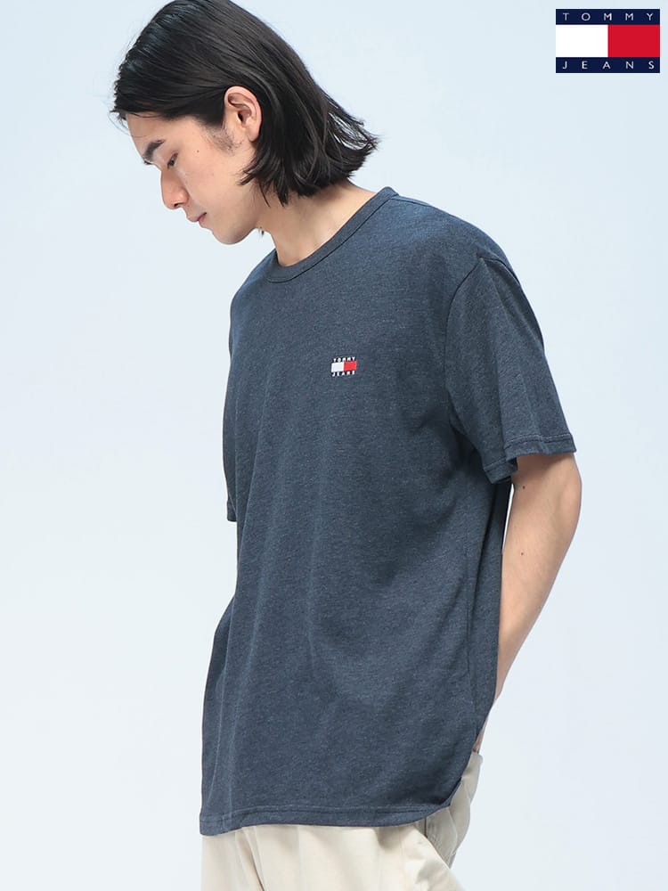 TOMMY JEANS (トミージーンズ) Tシャツ 半袖 ワンポイント クルーネック カットソー ユニセックス DM0DM22667
