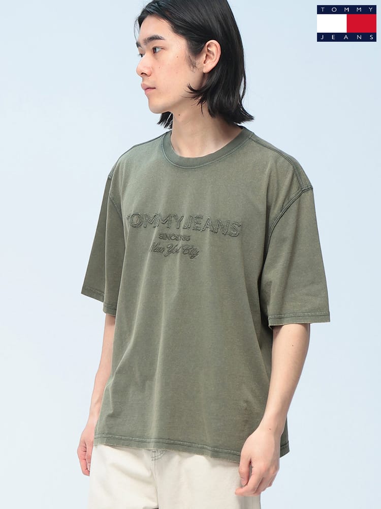 TOMMY JEANS (トミージーンズ) Tシャツ 半袖 ロゴデザイン クルーネック カットソー ユニセックス DM0DM22330