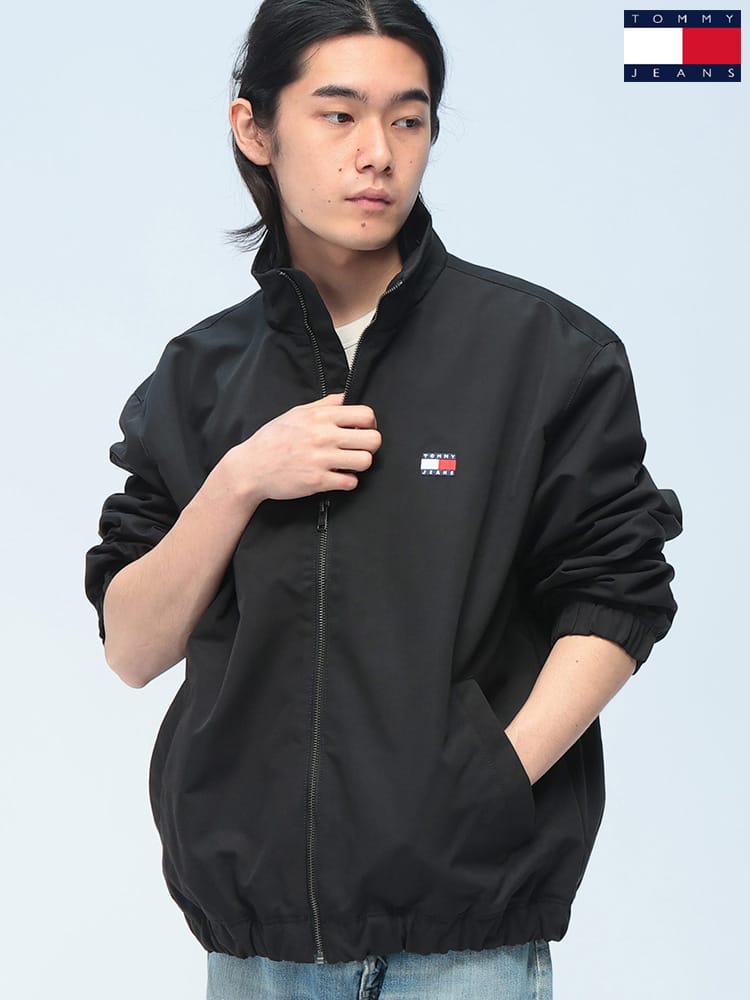 TOMMY JEANS (トミージーンズ) ワンポイント ロゴ フルジップ ブルゾン 