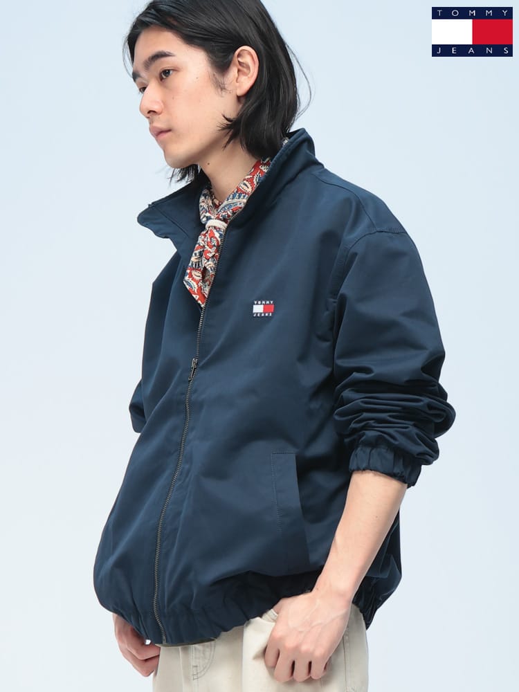 TOMMY JEANS (トミージーンズ) ワンポイント ロゴ フルジップ ブルゾン 
