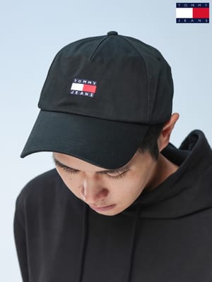 TOMMY JEANS (トミージーンズ) キャップ コットン100％ 刺繍ロゴ メンズ レディース ヘリテージコア 6パネルキャップ TJM HERITAGE CORE