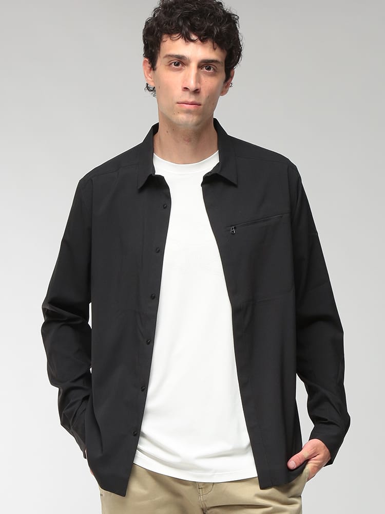 ARC'TERYX (アークテリクス) メンズ シャツ 長袖 スカイライン 肩ロゴ スナップボタン ロングスリーブ シャツ レギュラーフィット ARCX000010620