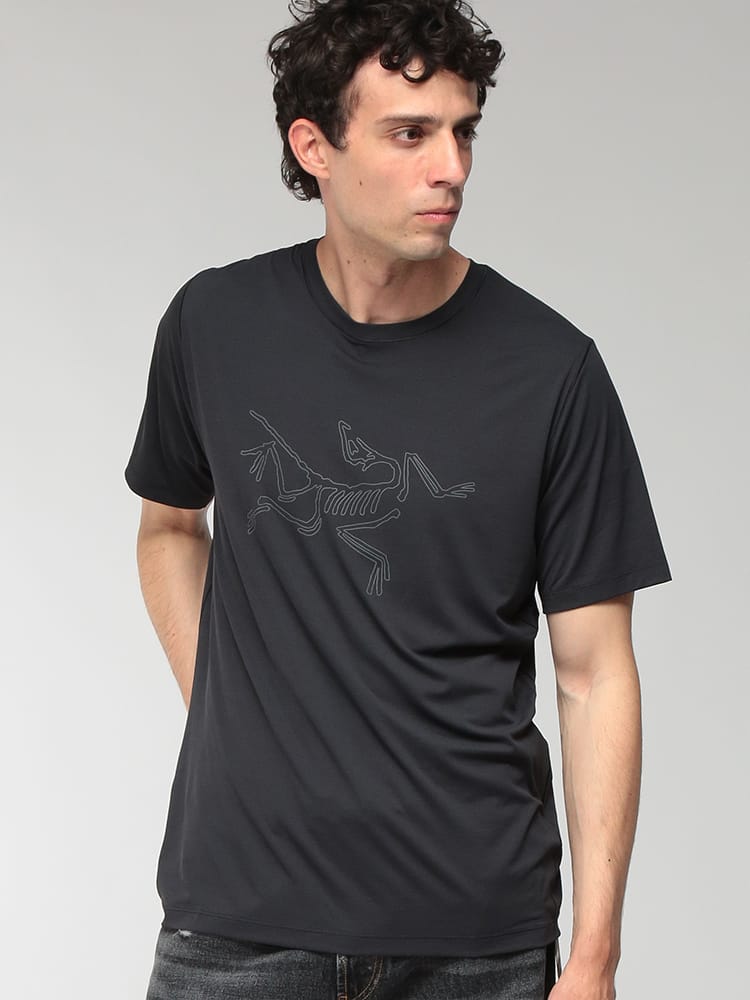ARC'TERYX (アークテリクス) メンズ Tシャツ 半袖 コーマック ロゴ クルーネック ショートスリーブ カットソー レギュラーフィット ARCX000010293