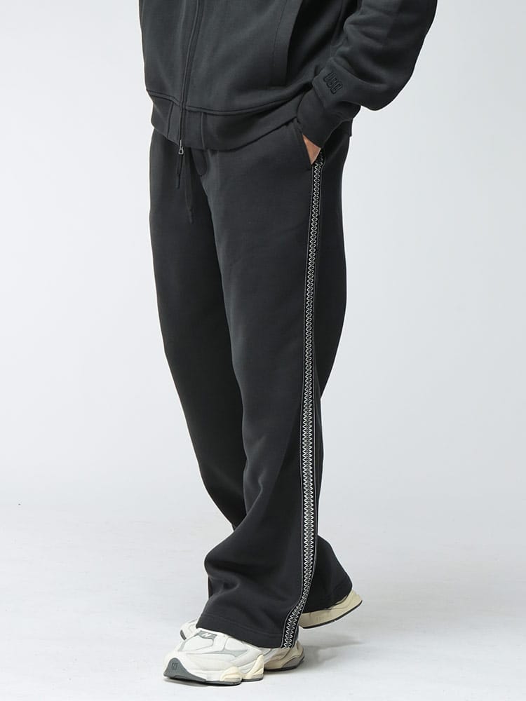 UGG (アグ) メンズ スウェットパンツ 裏フリース サイドライン ロゴ ストレートパンツ Tasman Straight Leg Pant UGG1171490