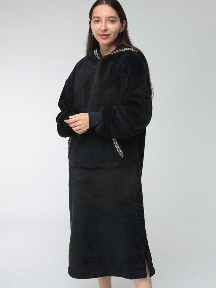 UGG (アグ) レディース ワンピース ボア フード付き ロング丈 ワンピース UGGfluff Oversized Hoodie UGGL1158532