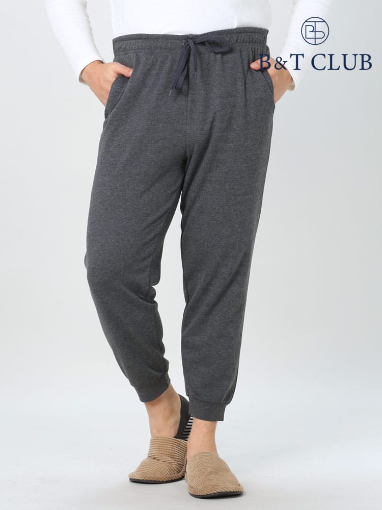 大きいサイズ メンズ B＆T CLUB (ビーアンドティークラブ) 無地 ウエストゴム スウェットパンツ
