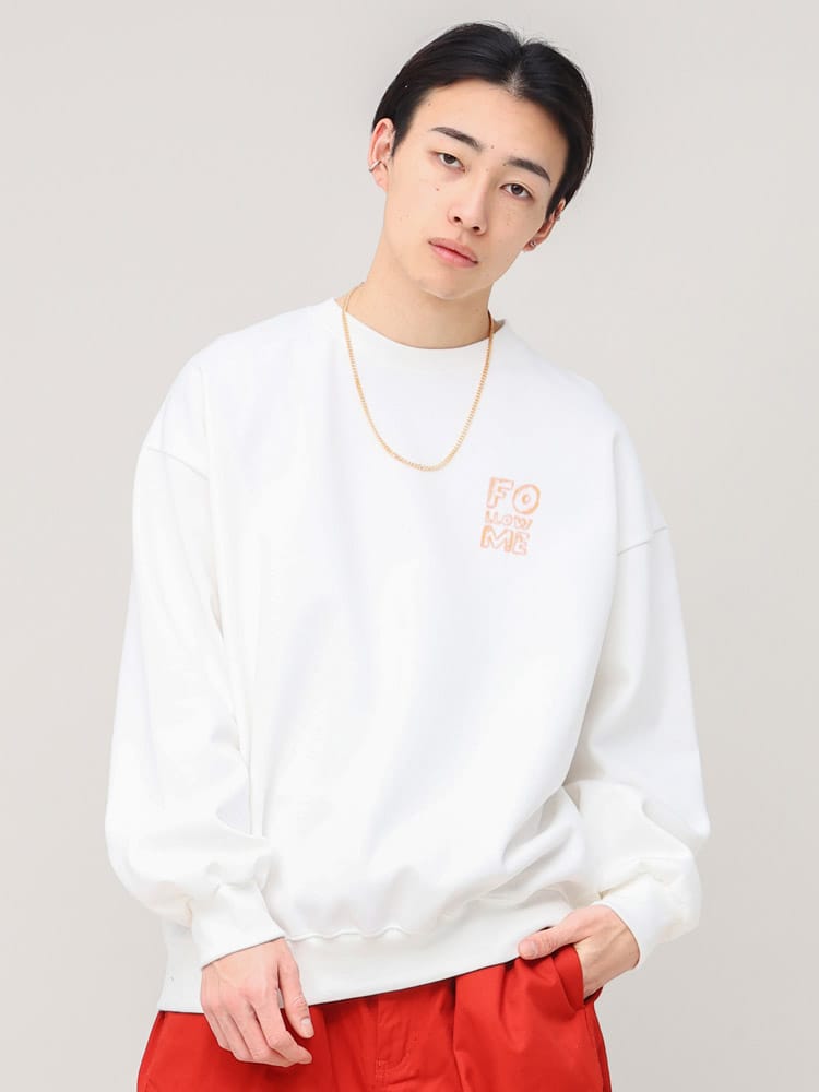 SELF MADE (セルフメイド) バックプリント クルーネック トレーナー スウェット スエット オーバーサイズ ビッグシルエット