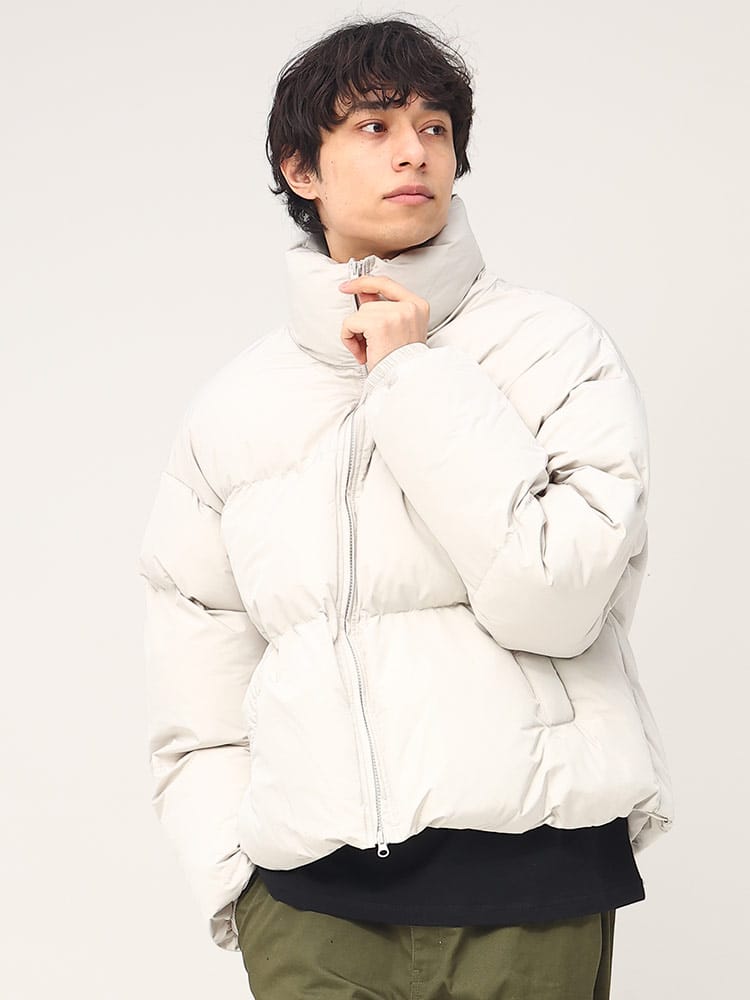 Ko‘ｓ (コズ) 無地 フルジップ 中綿 ジャケット ブルゾン 韓国ファッション オーバーサイズ ビッグシルエット