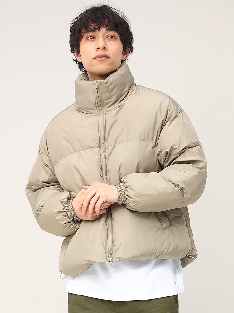 Ko‘ｓ (コズ) 無地 フルジップ 中綿 ジャケット ブルゾン 韓国ファッション オーバーサイズ ビッグシルエット