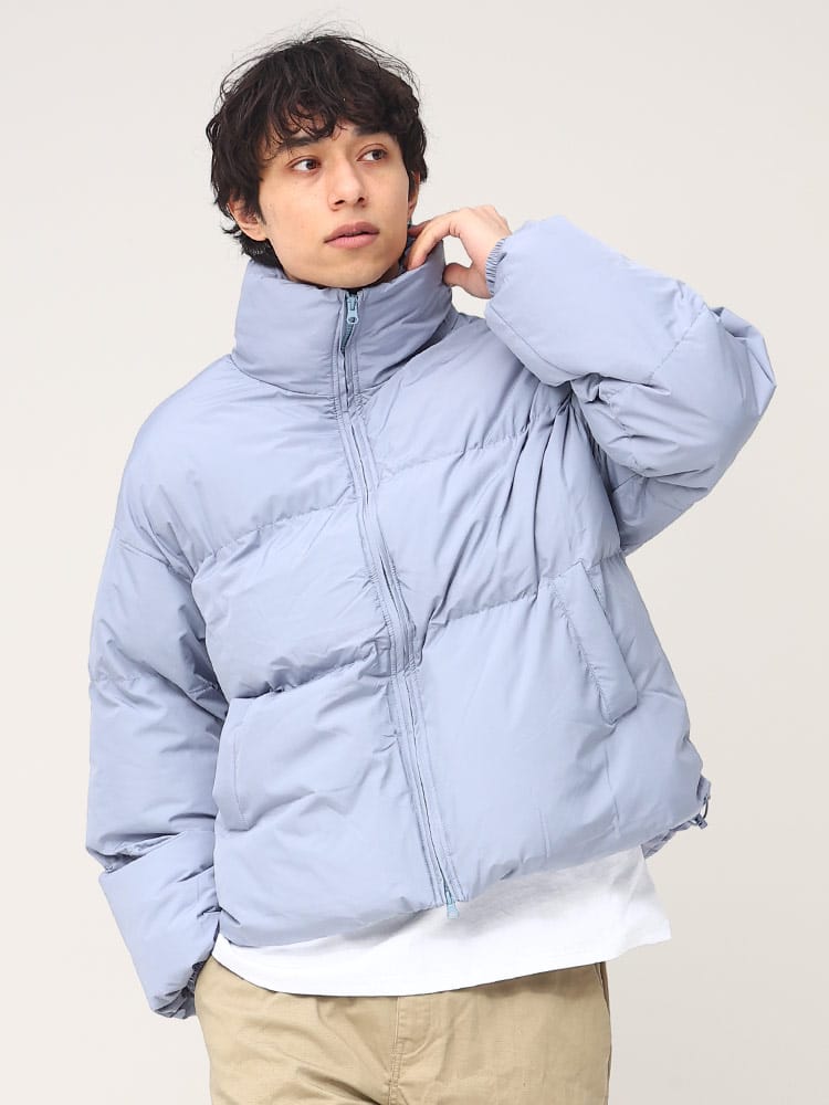 Ko‘ｓ (コズ) 無地 フルジップ 中綿 ジャケット ブルゾン 韓国ファッション オーバーサイズ ビッグシルエット