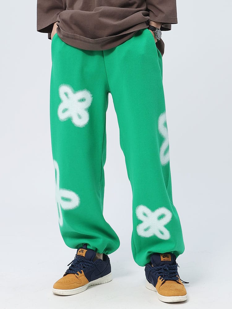 SHINE (シャイン) スプレープリント スウェット ワイドパンツ