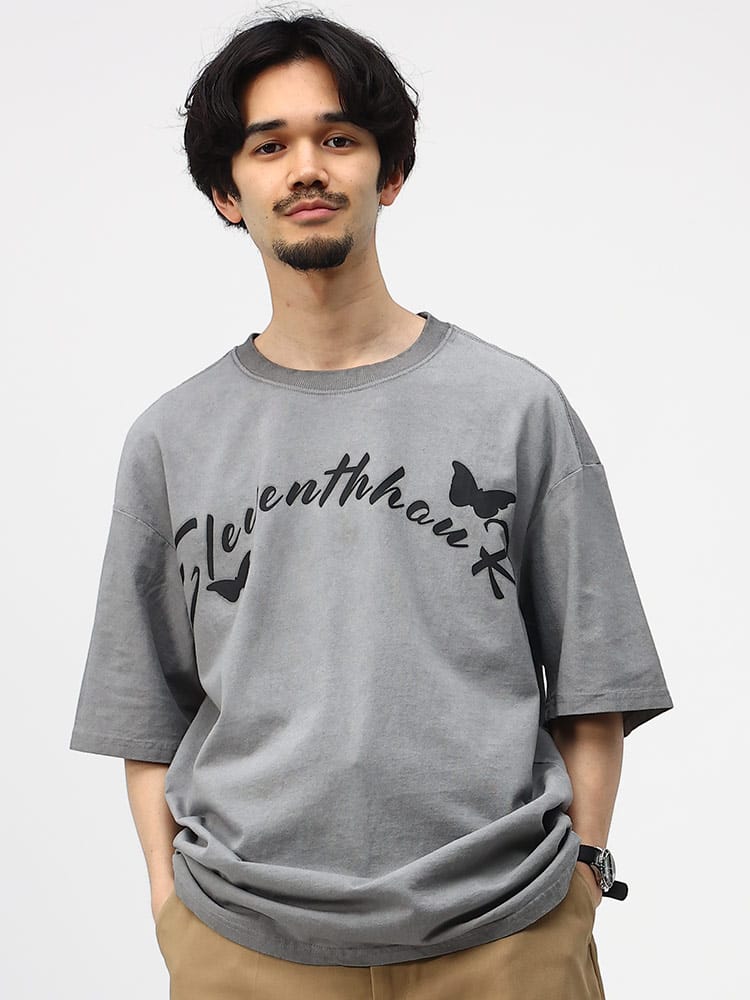 Let's Rock (レッツロック) プリント クルーネック 半袖 Tシャツ