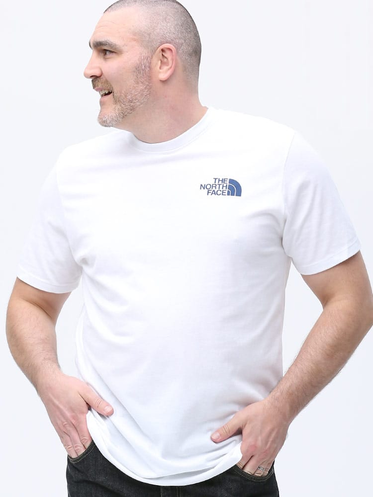 大きいサイズ メンズ THE NORTH FACE (ザ ノースフェイス) 綿100％ ワンポイント クルーネック 半袖 Tシャツ