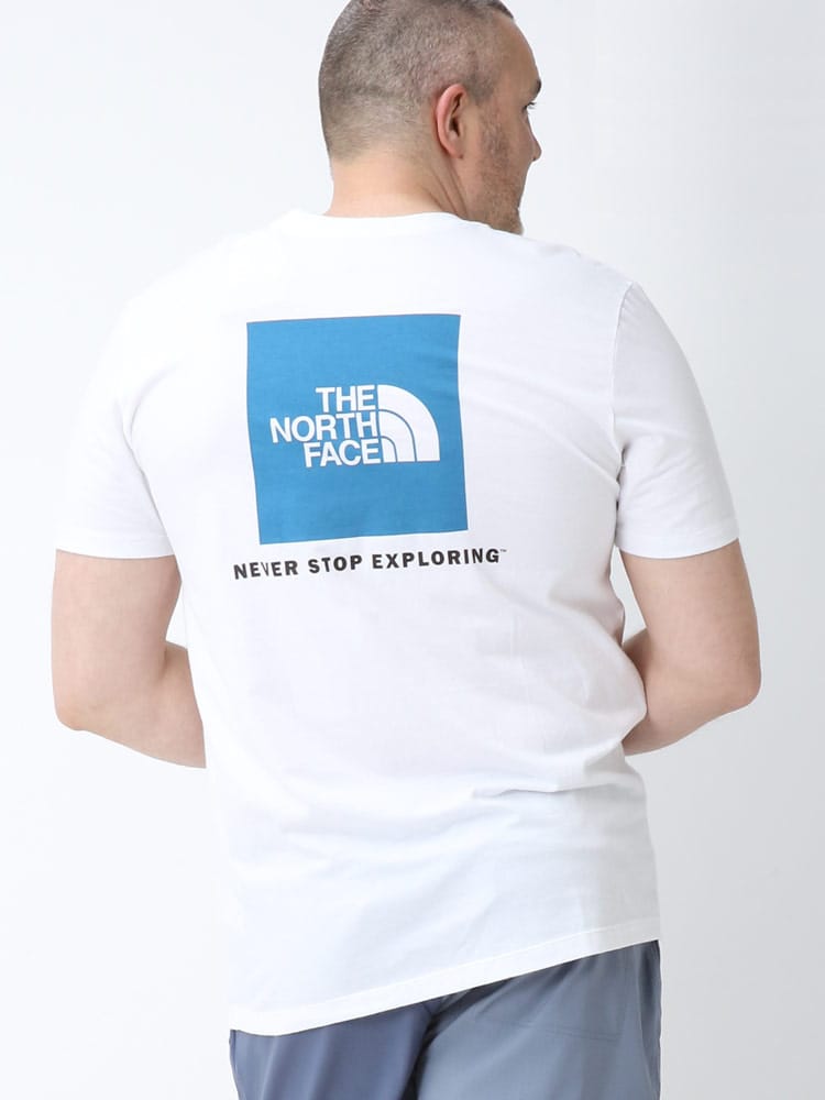 大きいサイズ メンズ THE NORTH FACE (ザ ノースフェイス) 綿100％ BOXプリント クルーネック 半袖 Tシャツ BOX NSE TEE
