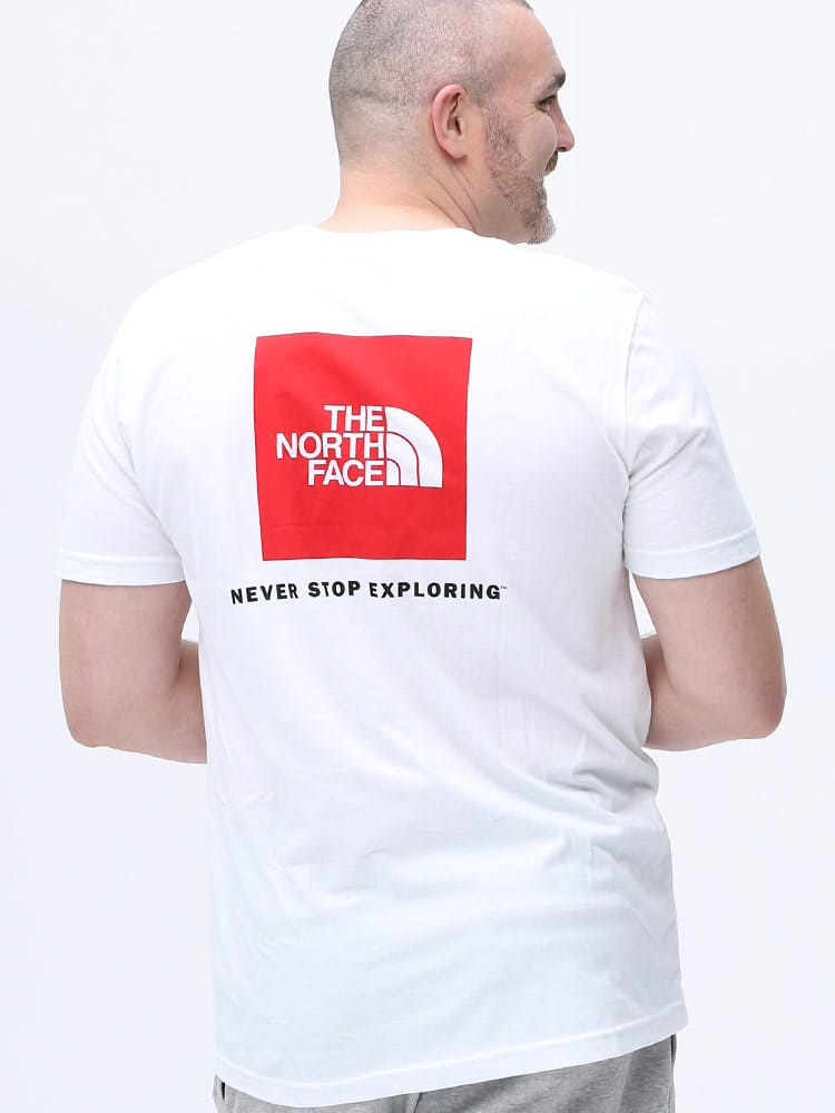 大きいサイズ メンズ THE NORTH FACE (ザ ノースフェイス) 綿100％ BOXプリント クルーネック 半袖 Tシャツ BOX NSE TEE