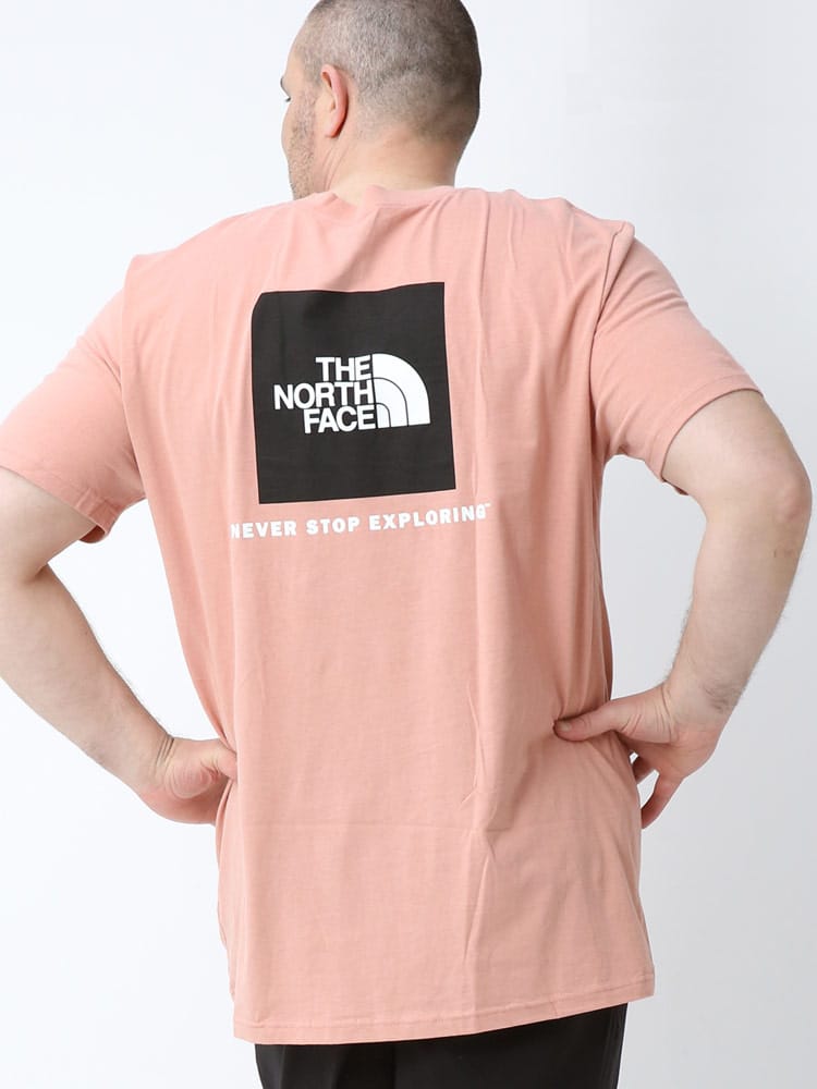 大きいサイズ メンズ THE NORTH FACE (ザ ノースフェイス) 綿100％ BOXプリント クルーネック 半袖 Tシャツ BOX NSE TEE