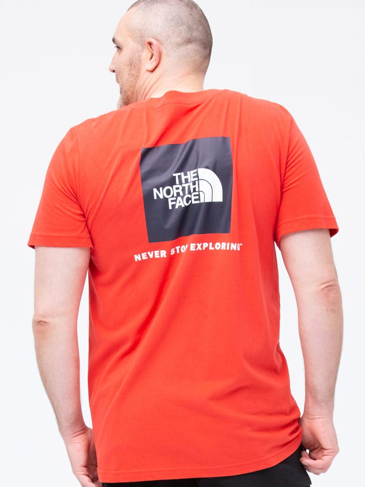 大きいサイズ メンズ THE NORTH FACE (ザ ノースフェイス) 綿100％ BOXプリント クルーネック 半袖 Tシャツ BOX NSE TEE