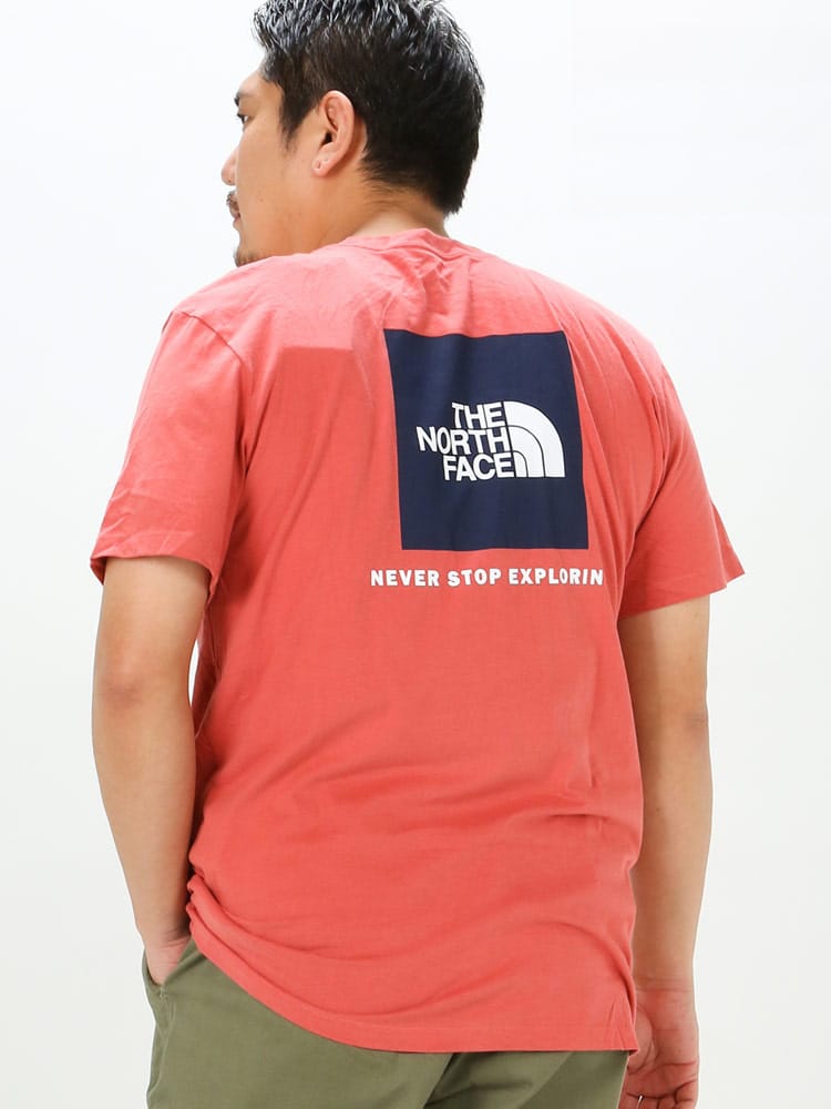 大きいサイズ メンズ THE NORTH FACE (ザ ノースフェイス) 綿100％ BOXプリント クルーネック 半袖 Tシャツ BOX NSE TEE