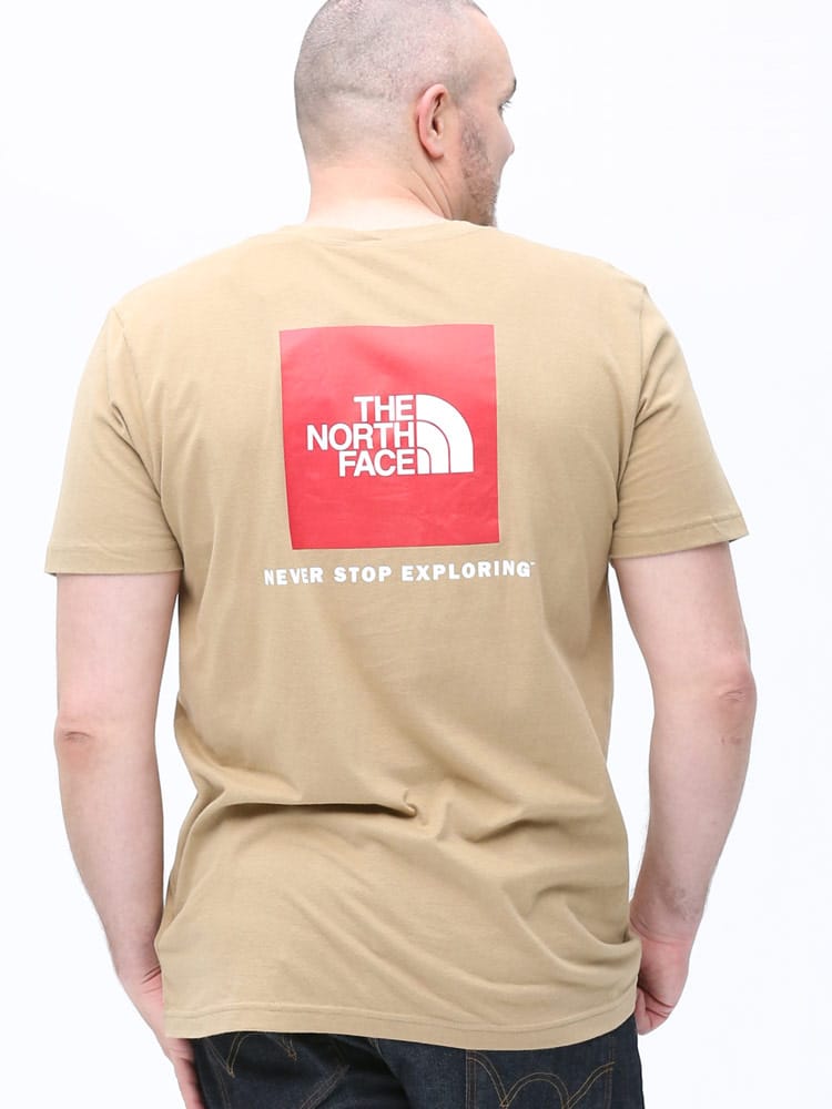 大きいサイズ メンズ THE NORTH FACE (ザ ノースフェイス) 綿100％ BOXプリント クルーネック 半袖 Tシャツ BOX NSE TEE