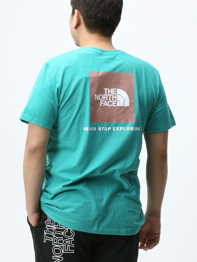 大きいサイズ メンズ THE NORTH FACE (ザ ノースフェイス) 綿100％ BOXプリント クルーネック 半袖 Tシャツ BOX NSE TEE