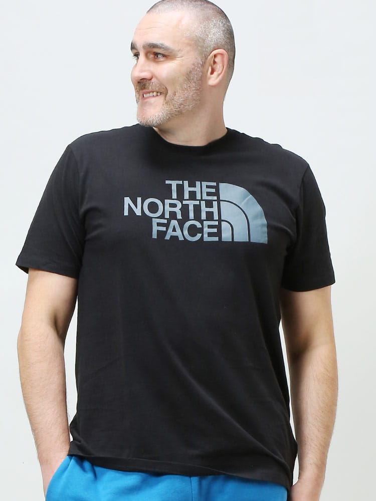 大きいサイズ メンズ THE NORTH FACE (ザ ノースフェイス) 綿100％ BIGロゴ クルーネック 半袖 Tシャツ HALF DOME TEE
