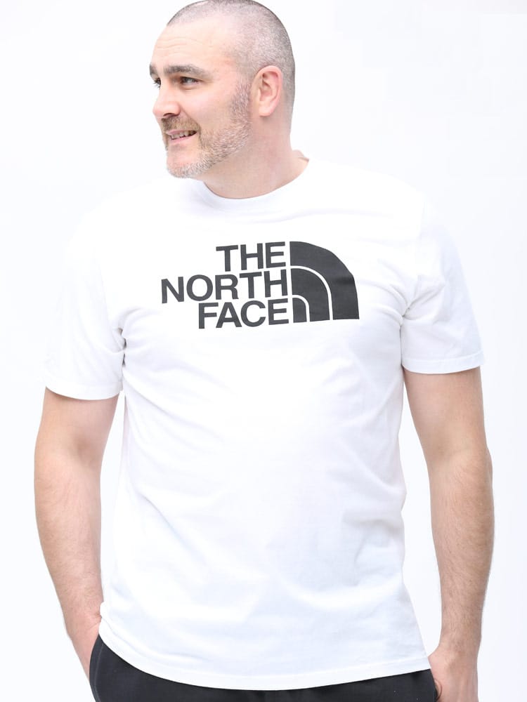 大きいサイズ メンズ THE NORTH FACE (ザ ノースフェイス) 綿100％ BIGロゴ クルーネック 半袖 Tシャツ HALF DOME TEE
