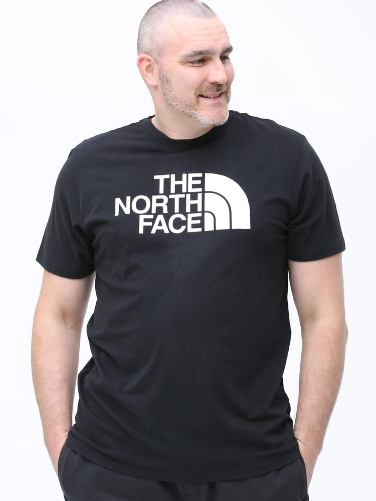 大きいサイズ メンズ THE NORTH FACE (ザ ノースフェイス) 綿100％ BIGロゴ クルーネック 半袖 Tシャツ HALF DOME TEE