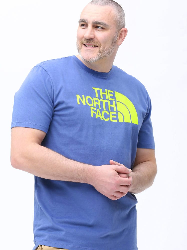 大きいサイズ メンズ THE NORTH FACE (ザ ノースフェイス) 綿100％ BIGロゴ クルーネック 半袖 Tシャツ HALF DOME TEE