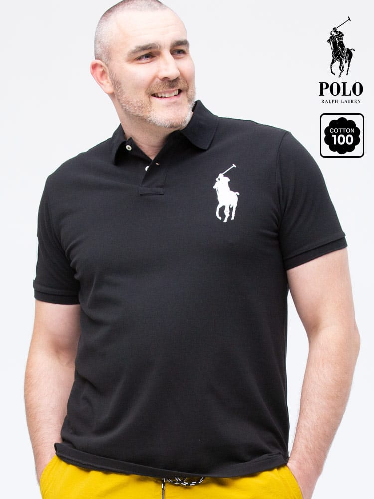 在庫処分 返品交換不可 大きいサイズ メンズ POLO RALPH LAUREN (ポロ ラルフローレン) BIGポニー 刺しゅう 半袖 ポロシャツ