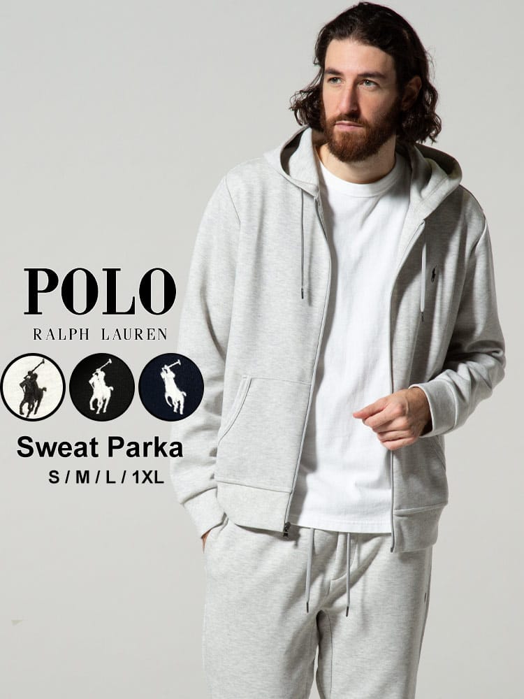 POLO RALPH LAUREN (ポロ ラルフローレン) ワンポイント フルジップ パーカー DOUBLE KNIT TECH FLEECE HOODIE RL710652313 ブランド メンズ スウェット