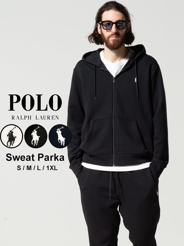 POLO RALPH LAUREN (ポロ ラルフローレン) ワンポイント フルジップ パーカー DOUBLE KNIT TECH FLEECE HOODIE RL710652313 ブランド メンズ スウェット