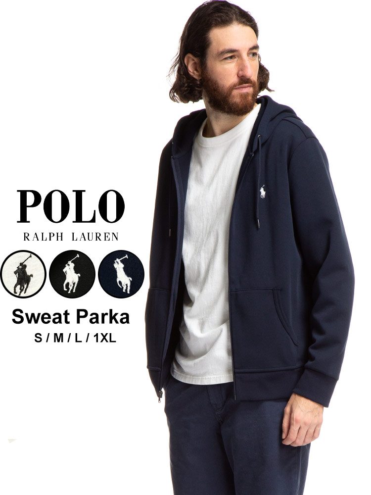 POLO RALPH LAUREN (ポロ ラルフローレン) ワンポイント フルジップ パーカー DOUBLE KNIT TECH FLEECE HOODIE RL710652313 ブランド メンズ スウェット