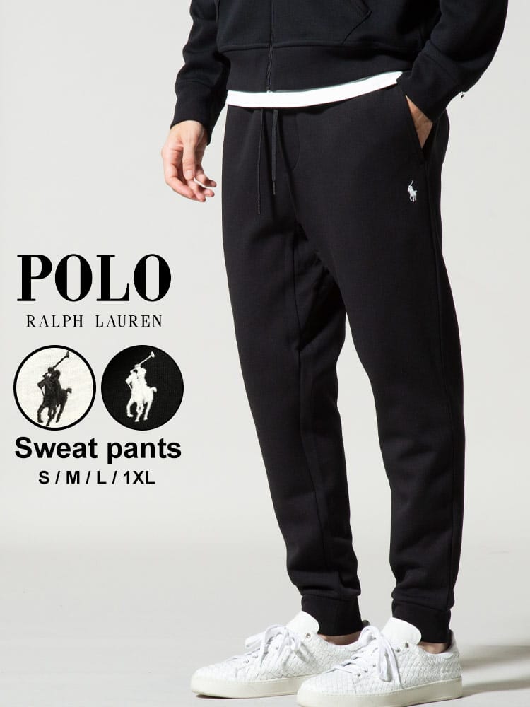 POLO RALPH LAUREN (ポロ ラルフローレン) ワンポイント 前閉じ ロングパンツ DOUBLE KNIT TECH FLEECE PANTS RL710652314
