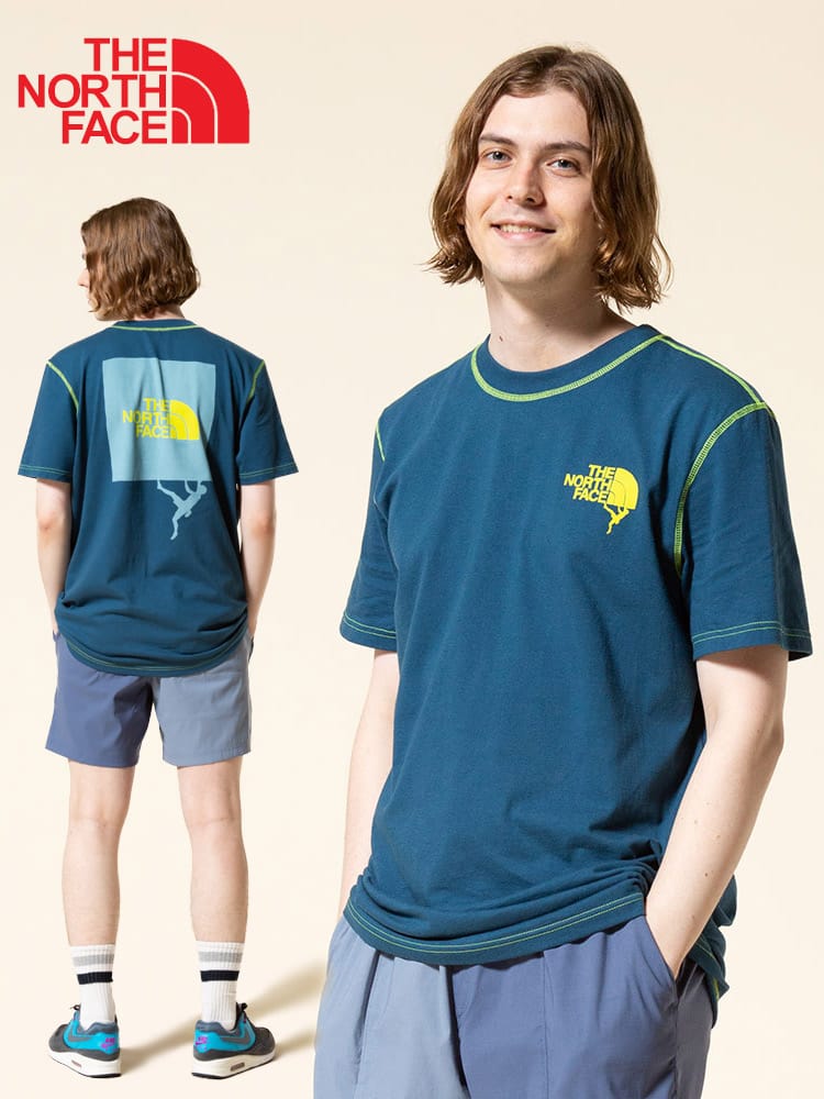 THE NORTH FACE (ザ ノースフェイス) ロゴプリント クルーネック 半袖 Tシャツ DOME CLIMB TEE