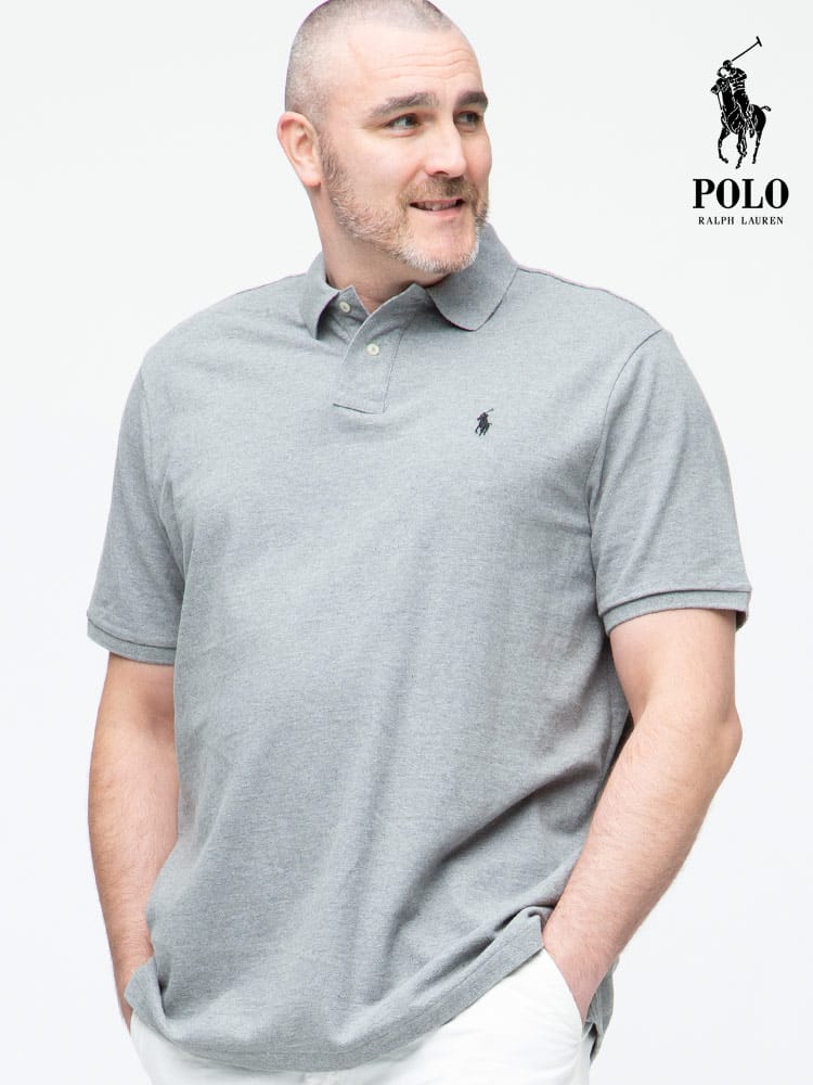 大きいサイズ メンズ POLO RALPH LAUREN (ポロ ラルフローレン) 綿100％ ワンポイント 半袖 ポロシャツ CLASSIC FIT