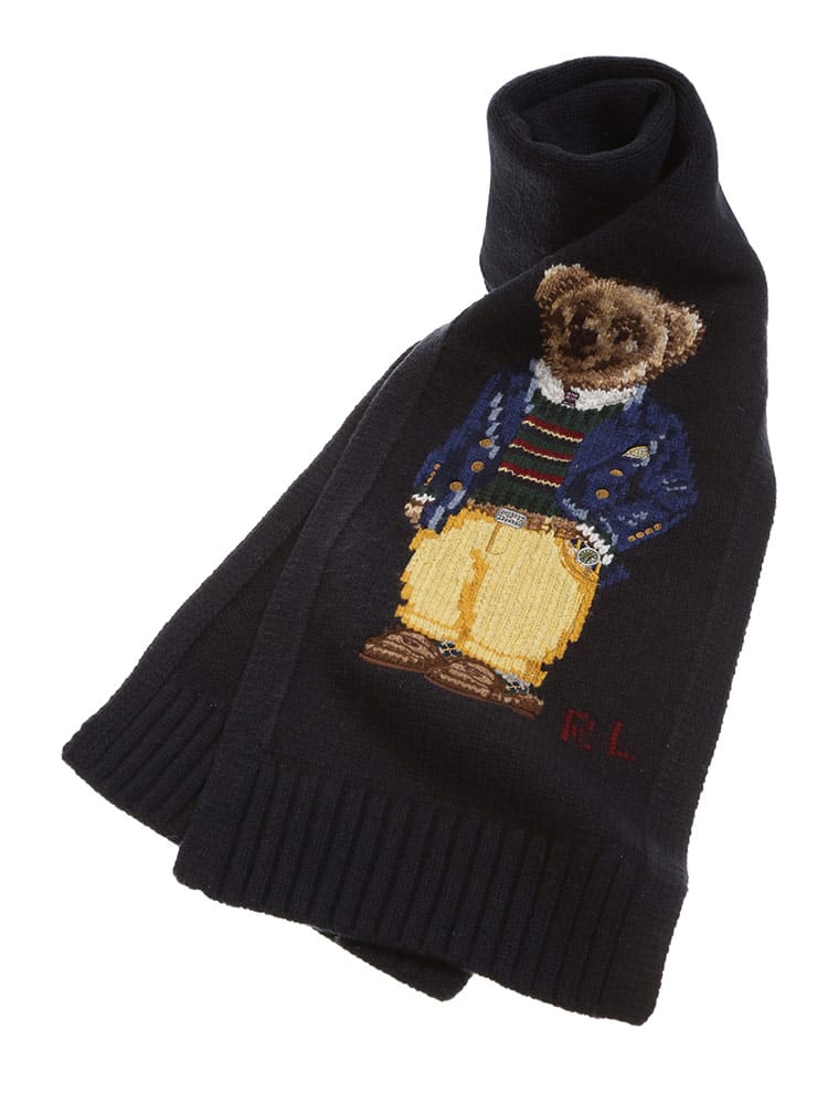 POLO RALPH LAUREN (ポロラルフローレン) ウール混 インターシャベア マフラー RLPC0771 ブランド