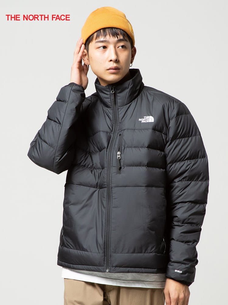 THE NORTH FACE (ザ ノースフェイス) ロゴ刺繍 フルジップ スタンド ダウンジャケット 550フィル ACONCAGUA2 JACKET