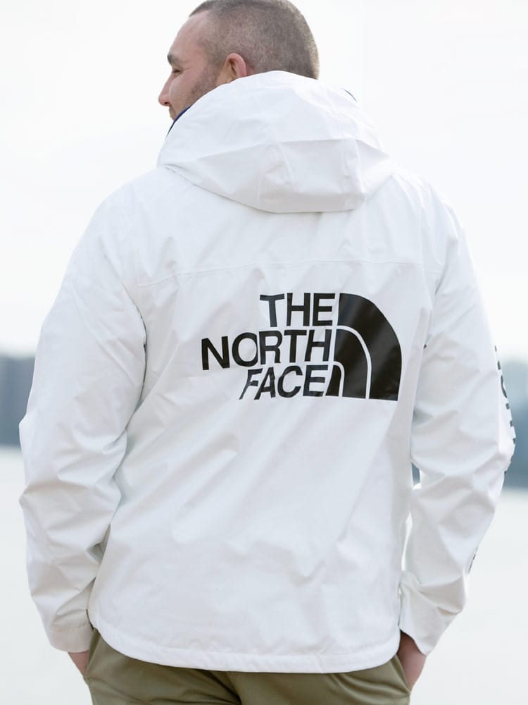 大きいサイズ メンズ THE NORTH FACE (ザ ノースフェイス) ロゴ刺繍 フルジップ ジャケット DRYVENT PRINTED MILLERTON JACKET 雨の日 梅雨
