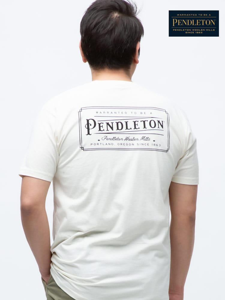 在庫処分 返品交換不可 大きいサイズ メンズ PENDLETON (ペンドルトン) バックプリント クルーネック 半袖 Tシャツ Vintage Logo Graphic