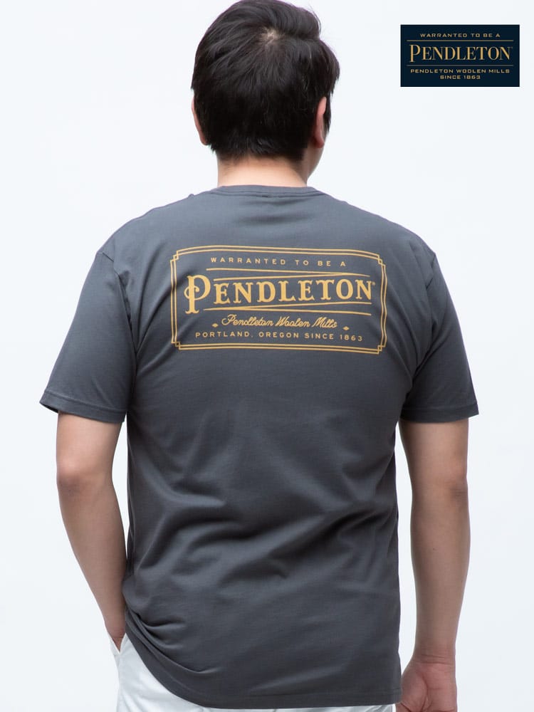 在庫処分 返品交換不可 大きいサイズ メンズ PENDLETON (ペンドルトン) バックプリント クルーネック 半袖 Tシャツ Vintage Logo Graphic